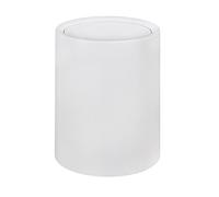 WENKO Poubelle à Couvercle basculant Atri | 6 litres | Poubelle Salle de Bain à Couvercle en Plastique et Seau intérieur | Sachet Plastique Invisible |Accessoire Salle de Bain | 21 x 25,5 cm | Blanc