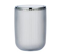 WENKO Poubelle avec Couvercle basculant Agropoli S | 2 litres | pour Salle de Bain, Poubelle en Plastique de Haute qualité et à la Surface structurée | sans BPA | 14,5x20 cm | Transparent