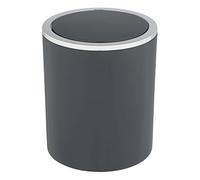 WENKO Poubelle cosmétique avec Couvercle basculant Inca, contenance 2 litres, Poubelle pour WC invités, Salle de Bain, Cuisine, Petite Poubelle en Plastique sans BPA, Ø 14 x 16,8 cm, Anthracite
