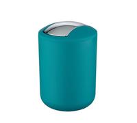 WENKO Poubelle Salle de Bain, Mini Poubelle Salle de Bain 2L, 14x21x14 cm, Turquoise