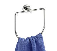 WENKO Power-Loc® anneau porte-serviettes Elegance - fixer sans percer, Zinc moulé sous pression, 16.5 x 18 x 5 cm, Chromé