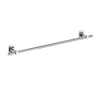 WENKO Power-Loc® Barre Porte-Serviettes Uno Puerto Rico - Fixer sans percer, Zinc moulé sous Pression, 58.5 x 7 x 6.5 cm, Chromé