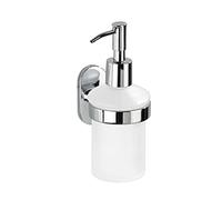 WENKO Power-Loc® Distributeur de Savon Puerto Rico - Fixer sans percer Capacité: 0.2 l, Zinc moulé sous Pression, 7 x 17 x 10 cm, Chromé