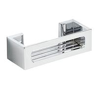 WENKO Power-Loc® étagère Bralia chromé - Étagère de Salle de Bain, Fixer sans percer de Trous, Plastique (ABS), 30 x 8.5 x 12 cm, Chromé