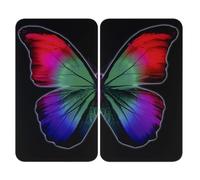 Wenko Protection plaque de cuisson Papillons Nocturnes – Verre trempé Lot de 2 52x30 cm Multicolore