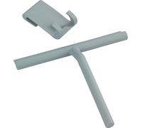 WENKO Raclette de salle de bain silicone Mola gris Raclette de douche verre à suspendre