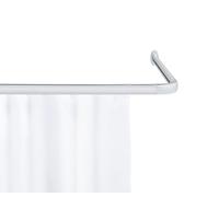 WENKO Rail d'angle Era, barre d'angle en aluminium pour rideau de douche, flexible à monter en forme de L ou de U, patins inclus, chromé