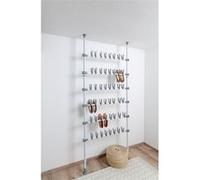 Rangement à chaussures extensible Herkules - L. 94 x H. 165/300 cm - Blanc