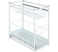 Wenko - Rangement de tiroir coulissant Cuisine - 2 niveaux - Blanc