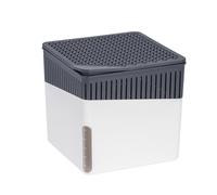 WENKO Déshumidificateur Cube 1000 g, pour pièces jusqu’à 80 m³, elimine l'humidité, anti moississure, sans électricité, silencieux, rechargeable, blanc