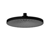 WENKO Regenduschkopf Ultimate Shower, Kopfbrause Ø 25 cm mit Softrain-Funktion, 284 Düsen für sanftes und intensives Wasser, mit ½“ Universalanschluss, für Durchlauferhitzer geeignet, Schwarz/Grau