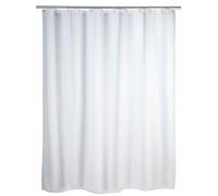 WENKO Rideau de Douche 120x200 cm, Rideau de Douche Blanc, Textile Lavable, 120x200 cm