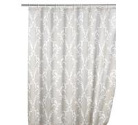 WENKO Rideau de Douche Anti-moisissure Baroque - antibactérien, Lavable, Polyester, 180 x 200 cm, Beige