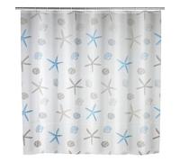 WENKO Rideau de Douche Bella Mare - imperméable à l'eau, Polyéthylène, 180 x 200 cm, Multicolore