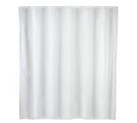 WENKO Rideau de Douche Blanc, 180 x 200 cm - Tissu Textile Haut de Gamme, Lavable, Polyester, 180 x 200 cm, Blanc