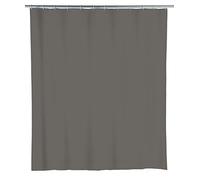 WENKO Rideau de Douche Gris Souris - imperméable à l'eau, Polyéthylène, 180 x 200 cm, Gris