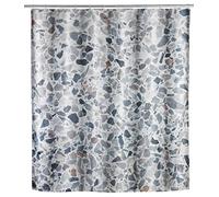 Wenko - Rideau de douche design Terrazzo - Polyester - 180 x 200 cm - Gris - Terrazzo Gris G