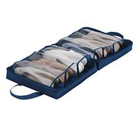 WENKO Sac de Voyage pour Chaussures Business Sac à Chaussures, Housses pour Chaussures avec 6 Compartiments Bleu - Bleu foncé