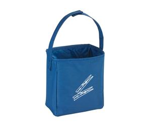 WENKO Sac Porte Pinces à Linge Bleu, Polyester, 17 x 19 x 10 cm, Bleu