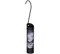 WENKO Saturateur avec motif Peony - Humidificateur de locaux avec motif pour le radiateur, Acier inoxydable, 5 x 20 x 5 cm, Noir