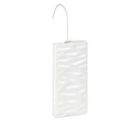 WENKO Saturateur avec motif Vagues - Humidificateur de locaux avec structure de vagues pour radiateurs à ailettes, Céramique, 9 x 19.5 x 4 cm, Blanc