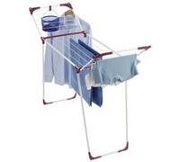 Wenko Séchoir à linge Summer Dry 13 m – pliable métal int./ext., 153×76×46 cm, blanc/rose
