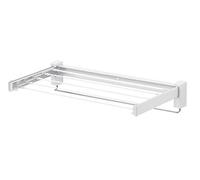 WENKO Séchoir Linge Mural Butterfly | Etendoir Mural Pliable Gain de Place | Usage intérieur | Longueur étendage 3,5m | Acier chromé | 70x36x10,5 cm | Brillant - Blanc