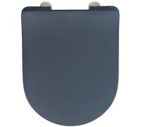 Wenko Abattant WC Sedilo – Duroplastique, frein de chute, déclipsable, gris mat, 36,2×45,2 cm