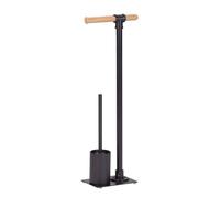 Serviteur WC Forli avec porte-rouleau et brosse à WC - Noir