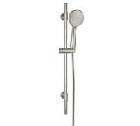 WENKO Set de Douche Young | Barre de Douche 66cm Acier Inoxydable brossé | Pomme Douche 3 Fonctions | Flexible Douche 150cm | Convient pour Chauffe-Eau instantané | Raccord Universel ½ | Argenté Mat