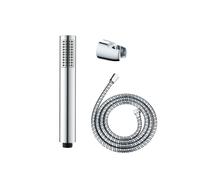Wenko Set pomme de douche baignoire Basic Line – 3 pièces, flexible 150 cm, support mural chromé