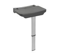 WENKO Siège de Douche antidérapant Secura Premium| Repliable pour Gain de Place | Réglable en Hauteur | Assise 120kg | Aluminium Mat Inoxydable | Certifié TÜV/GS | 37x37,5-56,5x30,5cm | Anthracite