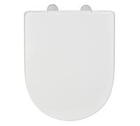 WENKO Siège WC Exclusive n° 3, siège de Toilette à abaissement Automatique, pour Villeroy & Boch O.Novo et céramiques usuelles, abattant de WC en duroplast antibactérien, 36,5 x 45 cm, Blanc Mat