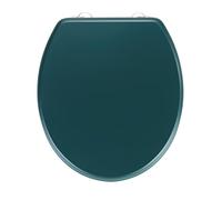 WENKO Siège WC Prima vert foncé à finition mate, style rétro, abattant WC et butoir mural & fixation en acier inoxydable, compatible avec réservoir, lunette pour toilettes en MDF, 37 x 41 cm