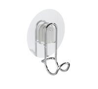 WENKO Static-Loc® Crochet Osimo - Fixer sans percer, Acier, 8 x 10 x 4.5 cm, Chromé