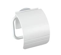 Wenko 22267100 Static-Loc Osimo Porte-Rouleaux De Papier Hygiénique Avec Couvercle Polypropylène Blanc 11,60 X 11,60 X 8,0 Cm