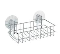 WENKO Static-Loc étagère Osimo - Fixer sans percer, Acier, 26 x 9.5 x 14 cm, Chromé