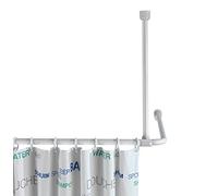 WENKO Support barre de douche 57 de longue, blanc Blanc