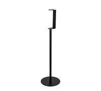 WENKO Support de désinfection, support universel avec pied pour distributeurs de désinfectant, filetage pour têtes de pompage, colonne de désinfection en acier inox vernis noir, Ø 25x93cm