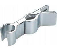 WENKO Support Pommeau de Douche Métal Chromé Support Douchette Universelle sans Outils Barre Ø 19-25 mm Argent 11x2,7x3 cm
