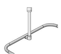 WENKO SUPPORT POUR BARRE DOUCHE 25MM BLANC