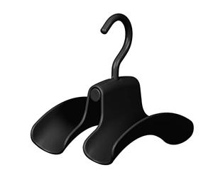WENKO Support Sacs à Main Herkules, accroche Sacs, Lot de 3, à Ranger sur des tringles à vêtements ou sur Le système télescopique Herkules, Donne Plus d'ordre et de visibilité, 9 x 12,5 x 14 cm, Noir