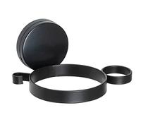 WENKO Support Sèche Cheveux Mural Pavia, Porte sèche Cheveux Mural Fixation sans perçage Static Loc Plus, Acier, 10x6,5x11 cm, Noir
