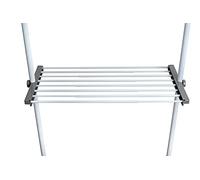 WENKO Surface de rangement téléscopique supplémentaires HERKULES | Rayon étagère à vêtement extensible | Dressing sur mesure | Supporte 20kg | Acier| 73-120x42,5x4cm | Blanc