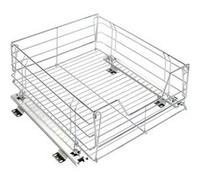 Maximex Tiroir coulissant cuisine pour placard Maxi - Acier chromé, roulettes, 50x23x50 cm