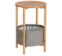 - Table d'appoint Bahari avec panier, en bambou - Gris - Bahari