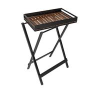WENKO Table d'appoint Taba avec Plateau Pliable pour économiser de l'espace Noir