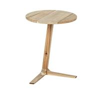 Table D'appoint Ronde Acina En Bois D'acacia Beige