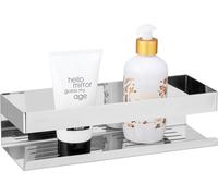WENKO Tablette murale Genova Shine Salle de bain Support en acier inoxydable pratique,