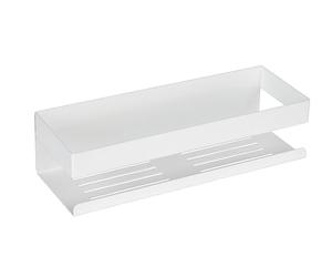 WENKO Tablette murale Turbo-Loc® Genova Blanc mat en acier inoxydable de haute qualité Blanc